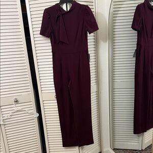 Maggy London Deep Burgundy Jumpsuit